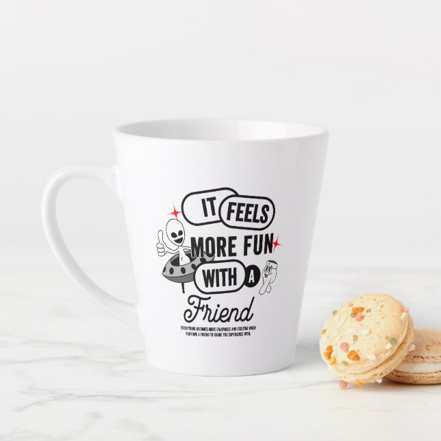 Espace d'amis Galactique | Tasse latte (En situation)