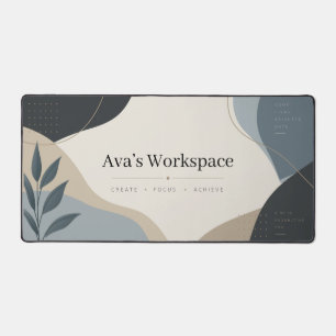 Espace de travail botanique minimal sur ardoise