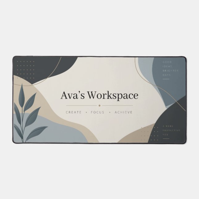 Espace de travail botanique minimal sur ardoise (Recto)