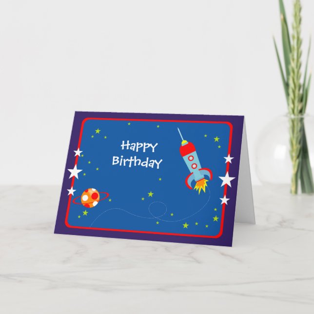 Espace extra-atmosphérique 1 Carte d'anniversaire (Devant)