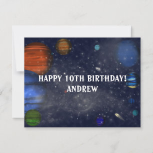 Espace extra-atmosphérique avec planètes et galaxi