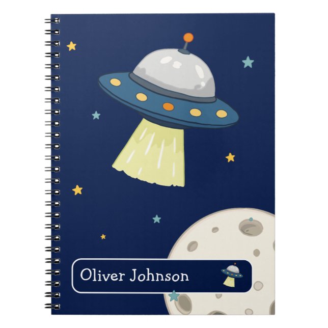 Espace personnalisé Cahier UFO Lune École (Devant)