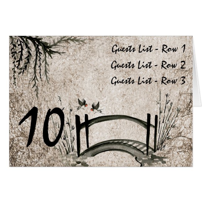 Espace réservé du Mariage de la table du pont orie (Devant Horizontal)