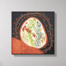 Espaces de déplacement 1 toile Emballée Impression