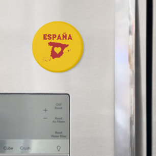 Espagne Carte España Jaune Rouge Magnet