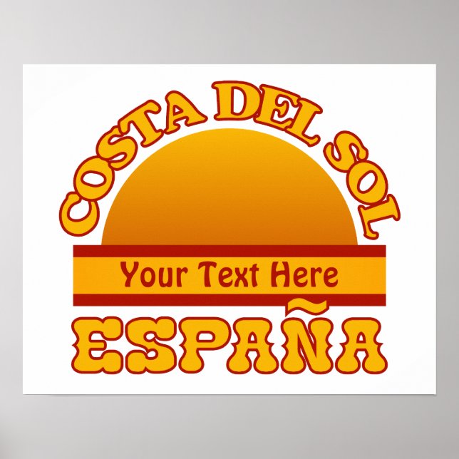 ESPAGNE Costa Del Sol poster personnalisé (Devant)