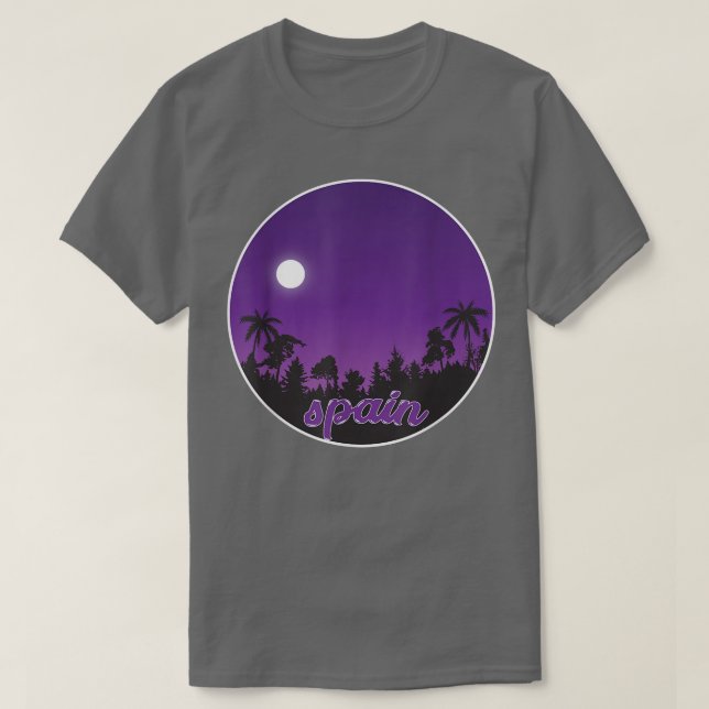 espagne De nuit avec T-shirt Palms (Design devant)