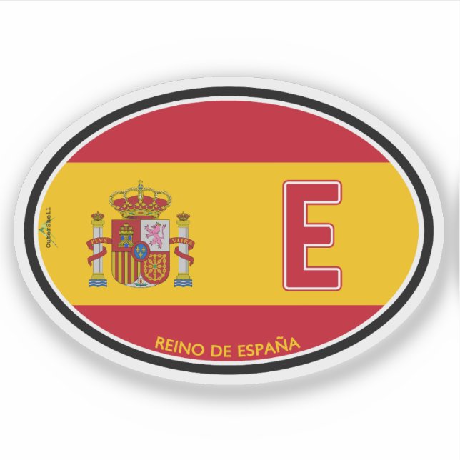 ESPAGNE Espana Autocollant de plaque d'immatricula (Devant)