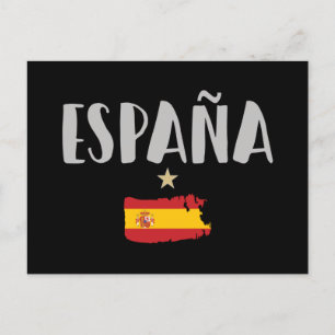 Espagne Football Fan Shirt Drapeau Carte postale