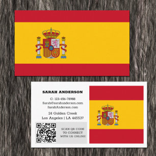 Espagne moderne, Carte de visite, drapeau espagnol