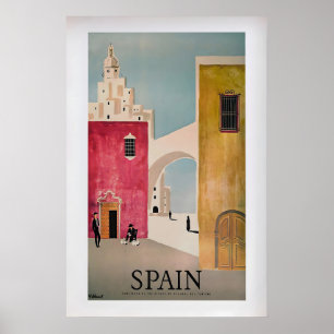Espagne par Bernard Villamot  Affiche de voyage vi