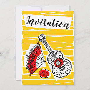 Espagne Souvenirs Group Invitation verticale