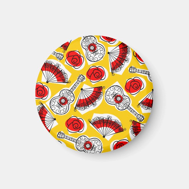 Espagne Souvenirs Multi aimant rond (Devant)