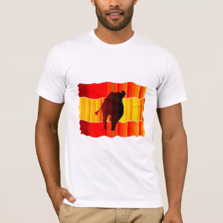 Espagne unique drapeau et taureau design T-shirt