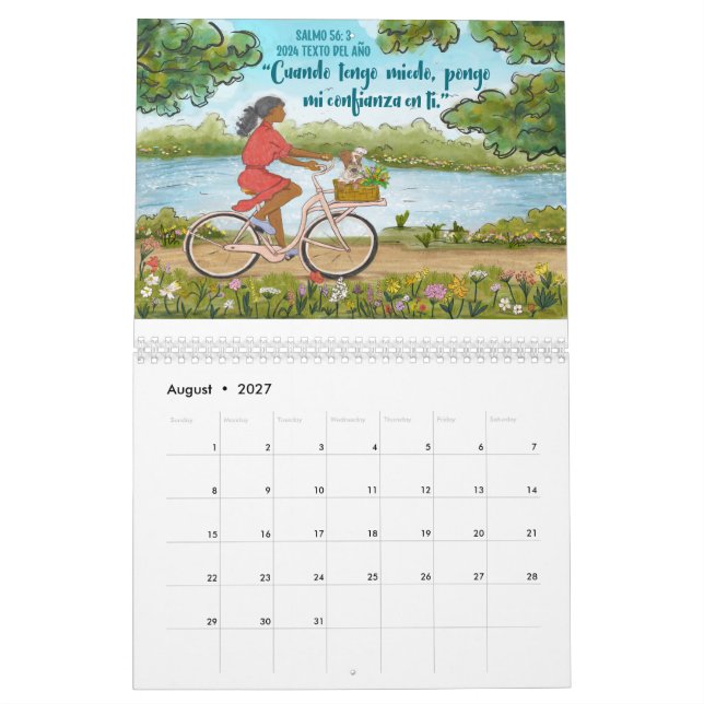 Espagnol 2024 Année Texte Ps 56:3 Calendrier (Aug 2027)