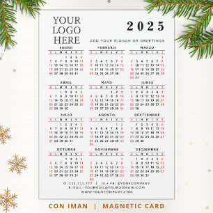Espagnol 2025 Business Calendar Magnet