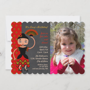 Espagnol Flamengo Dancing Anniversaire invitation