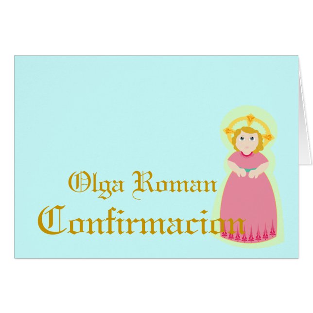 Espagnol-Personnaliser de "Confirmacion" - (Devant horizontal)