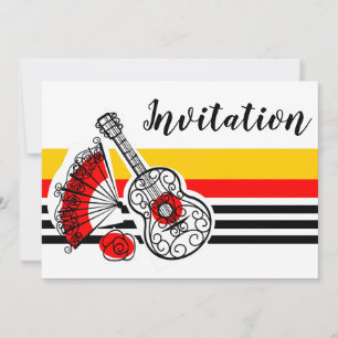 Espagnol Souvenirs Classic Stripe Invitation H