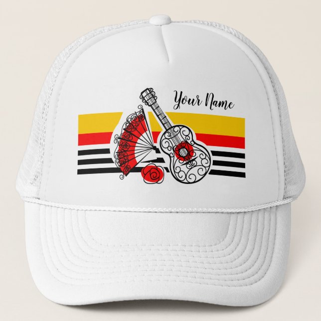 Espagnol Souvenirs Classic Stripe Nom casquette (Devant)