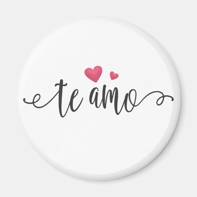 Espagnol Te Amo I Love You Valentine | Magnet (Devant)