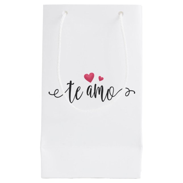 Espagnol Te Amo I Love You Valentine | Sac Cadeau (Devant)
