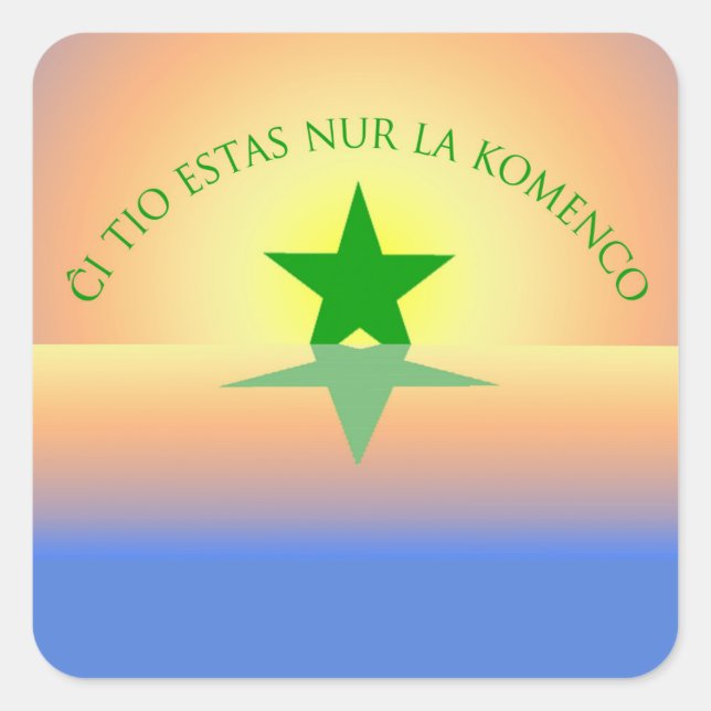 Esperanto : Stickers Carrés du début (Devant)