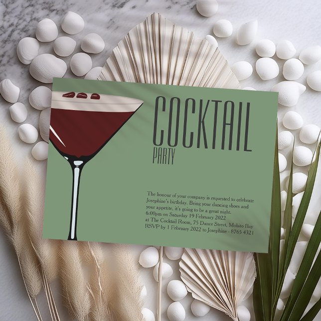 Espresso Martini Cocktail Party Invitation (Créateur téléchargé)