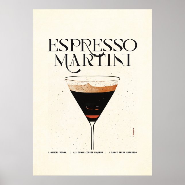 Espresso Martini Cocktail Poster Classic (Devant)