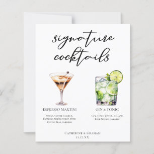 Espresso Martini Gin & Tonic Cocktail Mariage Menu