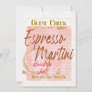 Espresso Martini Guest Check Type de réception