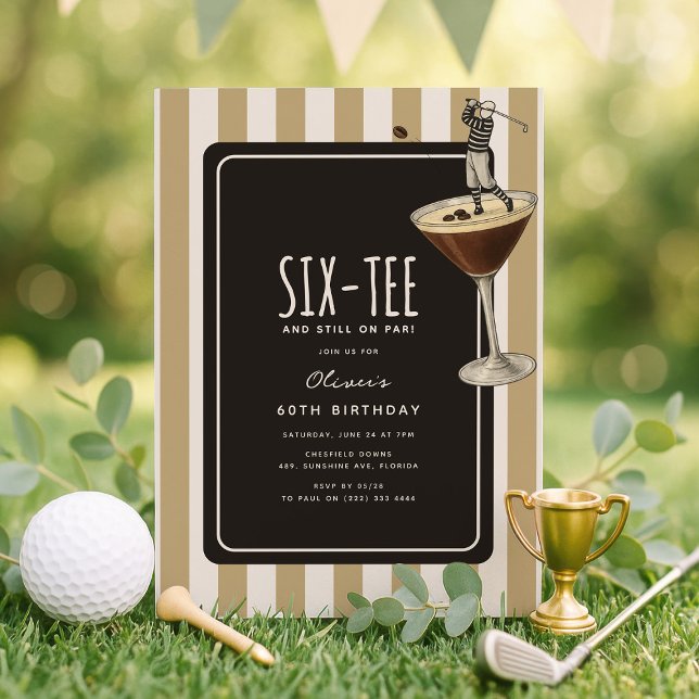 Espresso Martini Invitation 60e Anniversaire sur l (Créateur téléchargé)
