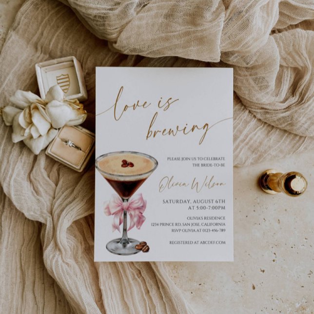 Espresso Martini Invitation à la douche nuptiale (Créateur téléchargé)