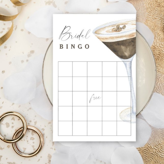 Espresso Martini jeu de bingo de douche nuptiale (Créateur téléchargé)