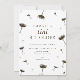 Espresso Martini Tini Bit Anniversaire Invitation