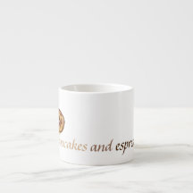 Espresso Mug /Coupe avec lettre P Pancake Design