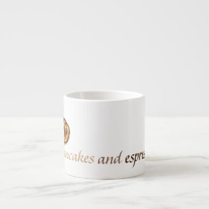 Espresso Mug /Coupe avec lettre P Pancake Design