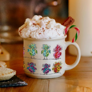 Espresso Mug (Oiseaux lunaires 01)