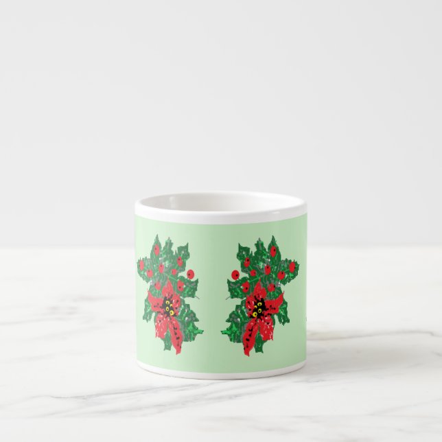 Espresso Mug : Poinsettia (Devant)