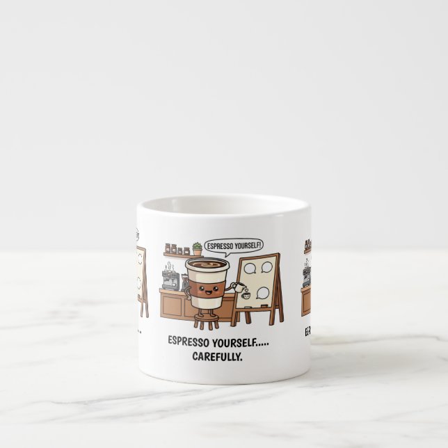 Espresso Yourself Mug - Drôle Café Cup Cadeau (Devant)