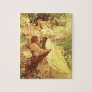 Esprit d'Alphonse Mucha de puzzle de ressort