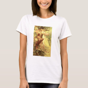 Esprit d'Alphonse Mucha de T-shirt de ressort