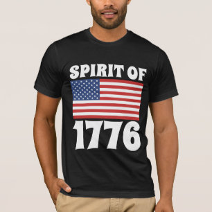 ESPRIT DE 1776 T-SHIRTS NOIR PATRIOTIQUE