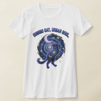 Esprit de Chat Cosmique : T-Shirt Graffiti 3D - Em