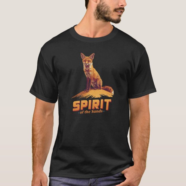 Esprit des Sables | T-Shirt sur la faune du renard (Devant)