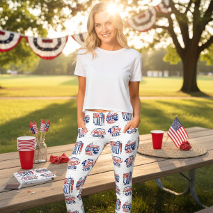 Esprit d'indépendance 4 juillet Leggings