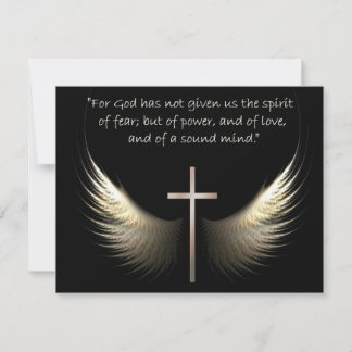 Esprit Saint Ailes avec Croix et Écriture Verse