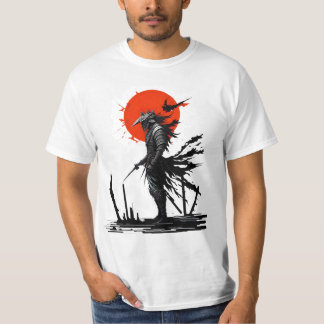 Esprit Samurai : T-shirt guerrier de lune de sang