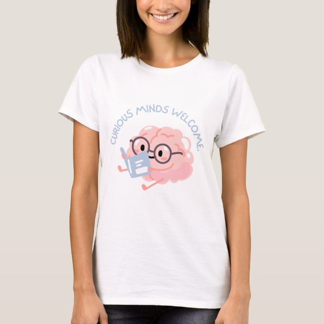 Esprits curieux bienvenus T-Shirt Smart Reading Br (Devant)