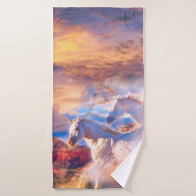 Esprits de Cheval Sauvage "TRINITÉ" (Serviette de bain)